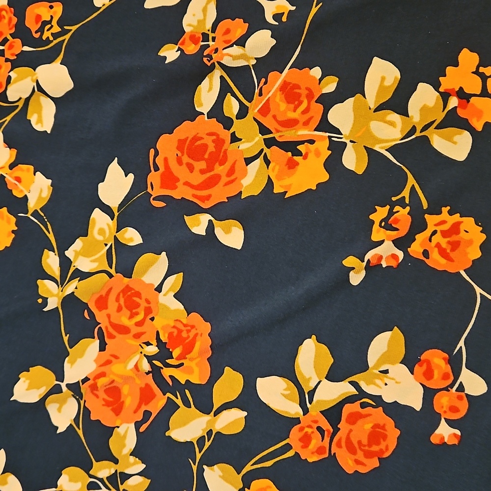 Set! Floral Turqouise, Mustard & Orange LulaRoe maxi Skirt with matching blouse. - Picture 2 of 5